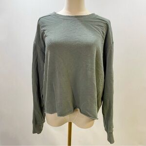 Green Distressed Aerie Crewneck